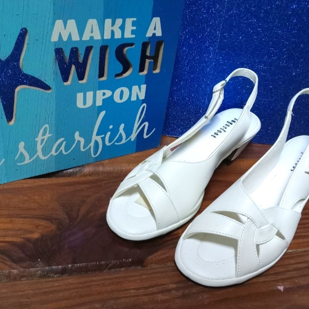 White sugarfoot sandles